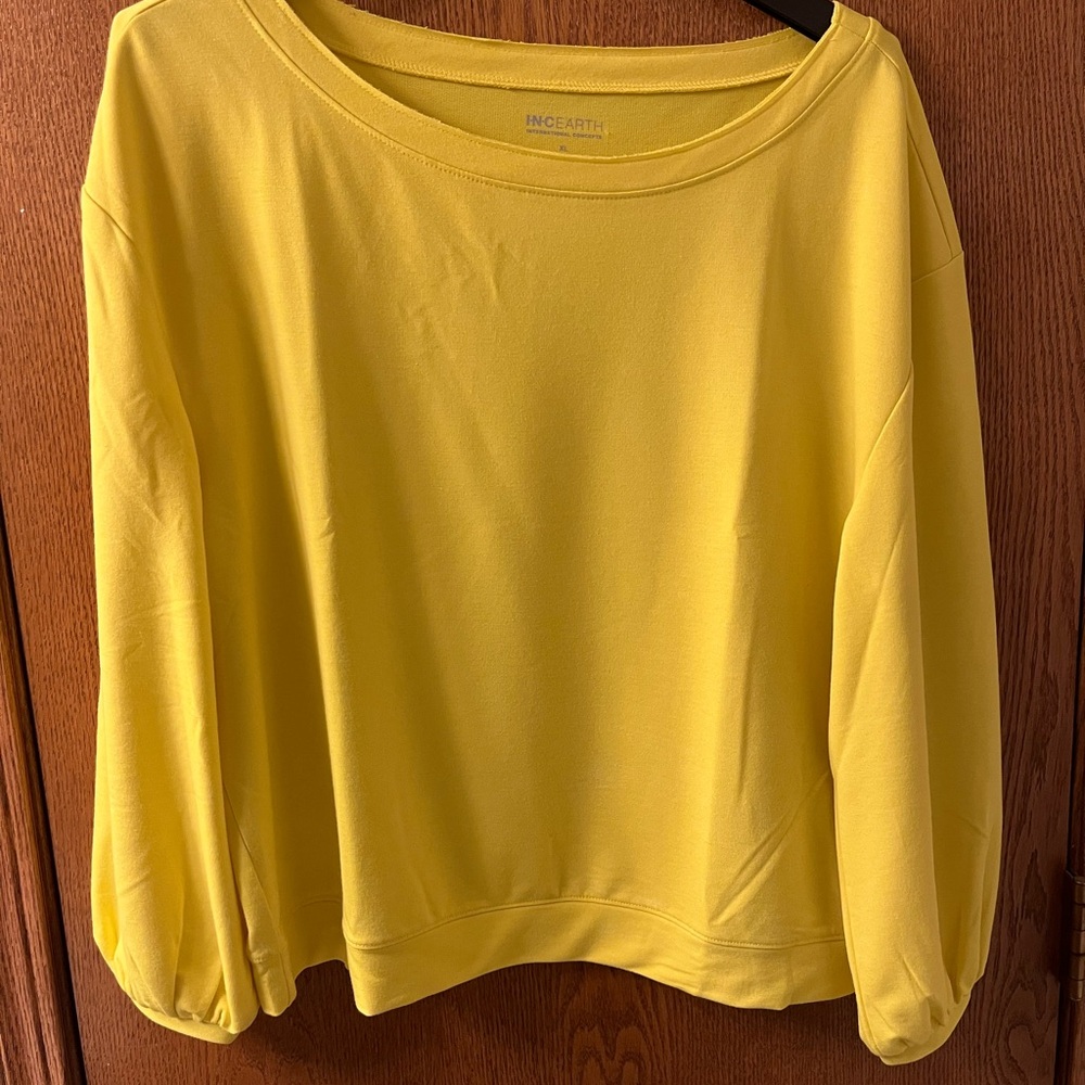 INC Women's Yellow Top
